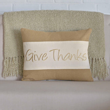 Give Thanks Pillow 14x18 - The Fox Decor